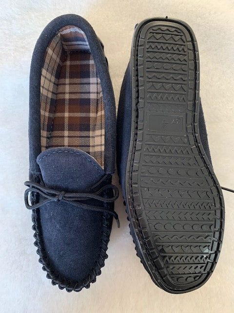 Ladies Suede Moccasin with Fabric Lining and Hard Sole | Jasmine