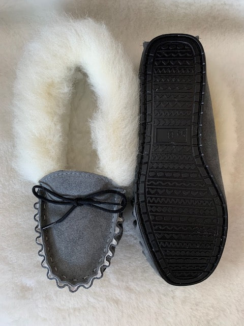 Ladies Moccasin with Wool Lining and Collar | Katie