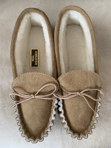 Sheepskin Lined Moccasin with Hard Sole | Arthur