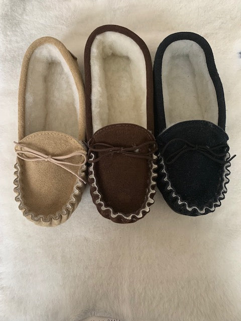 Moccasin with Wool Lining & Hard Sole | Tyler